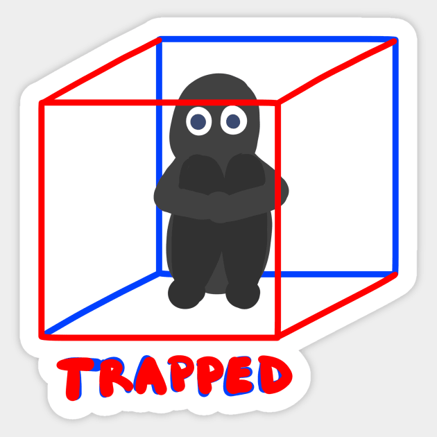 trapped Sticker by karmadogg